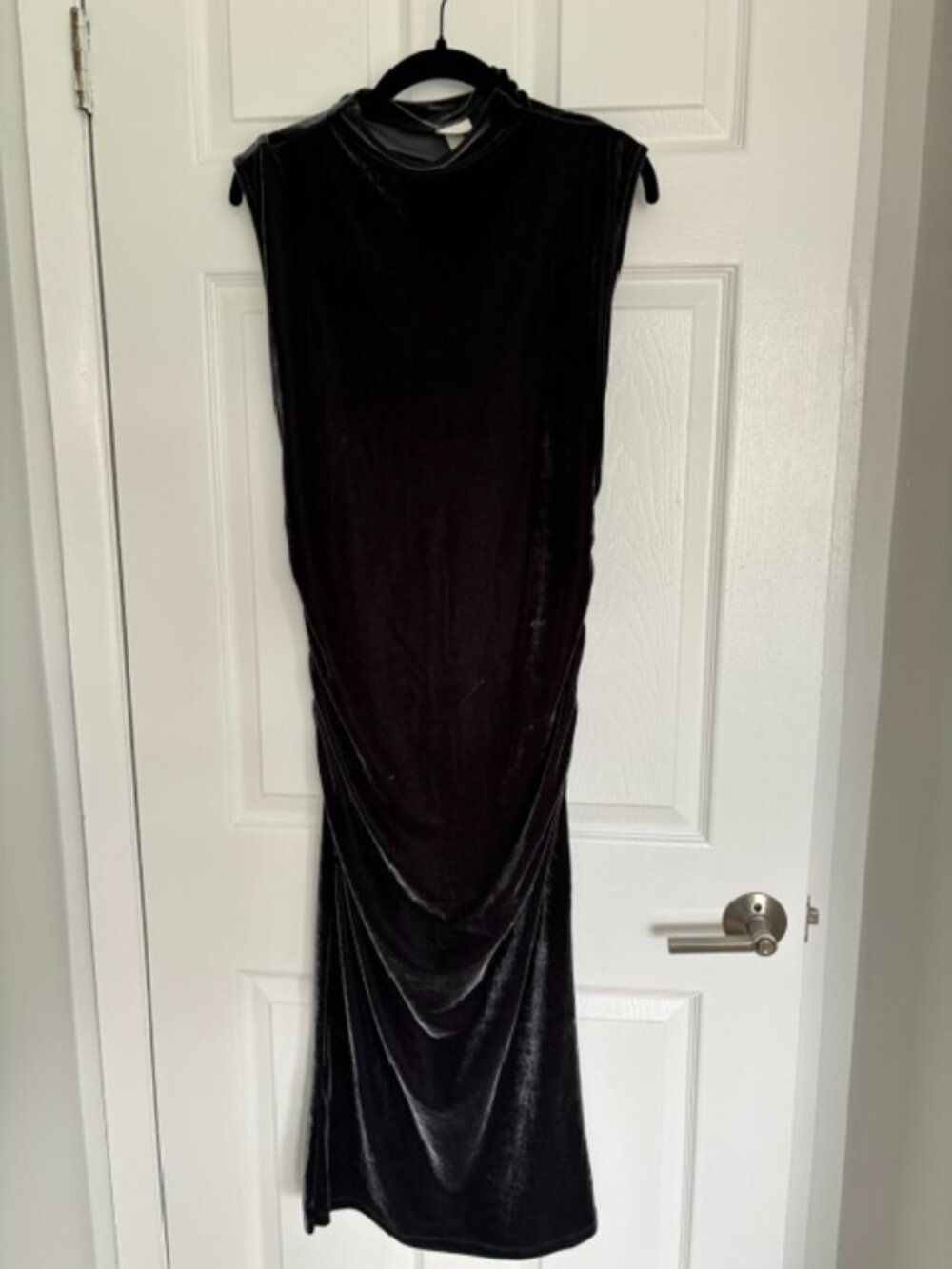 A New Day Washable Velvet Ruched Dress Size M